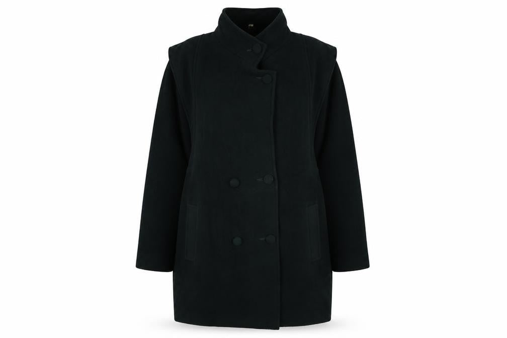 Preworn Womens Gold Parka Coat Size 14 Button