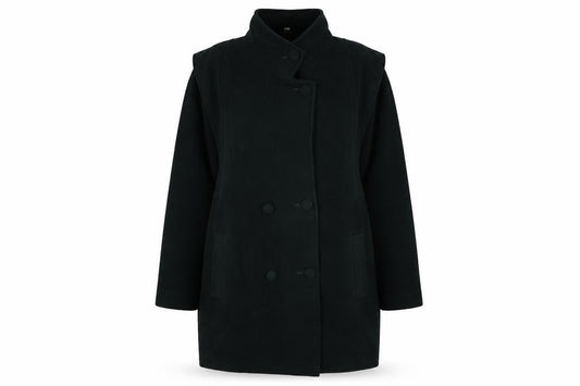 Preworn Womens Gold Parka Coat Size 14 Button
