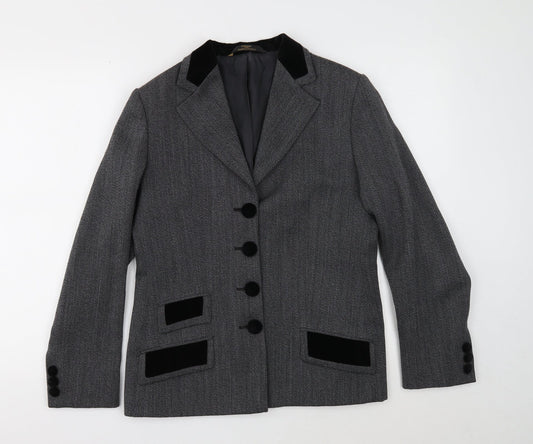 Marks and Spencer Womens Grey Jacket Size 12 Button