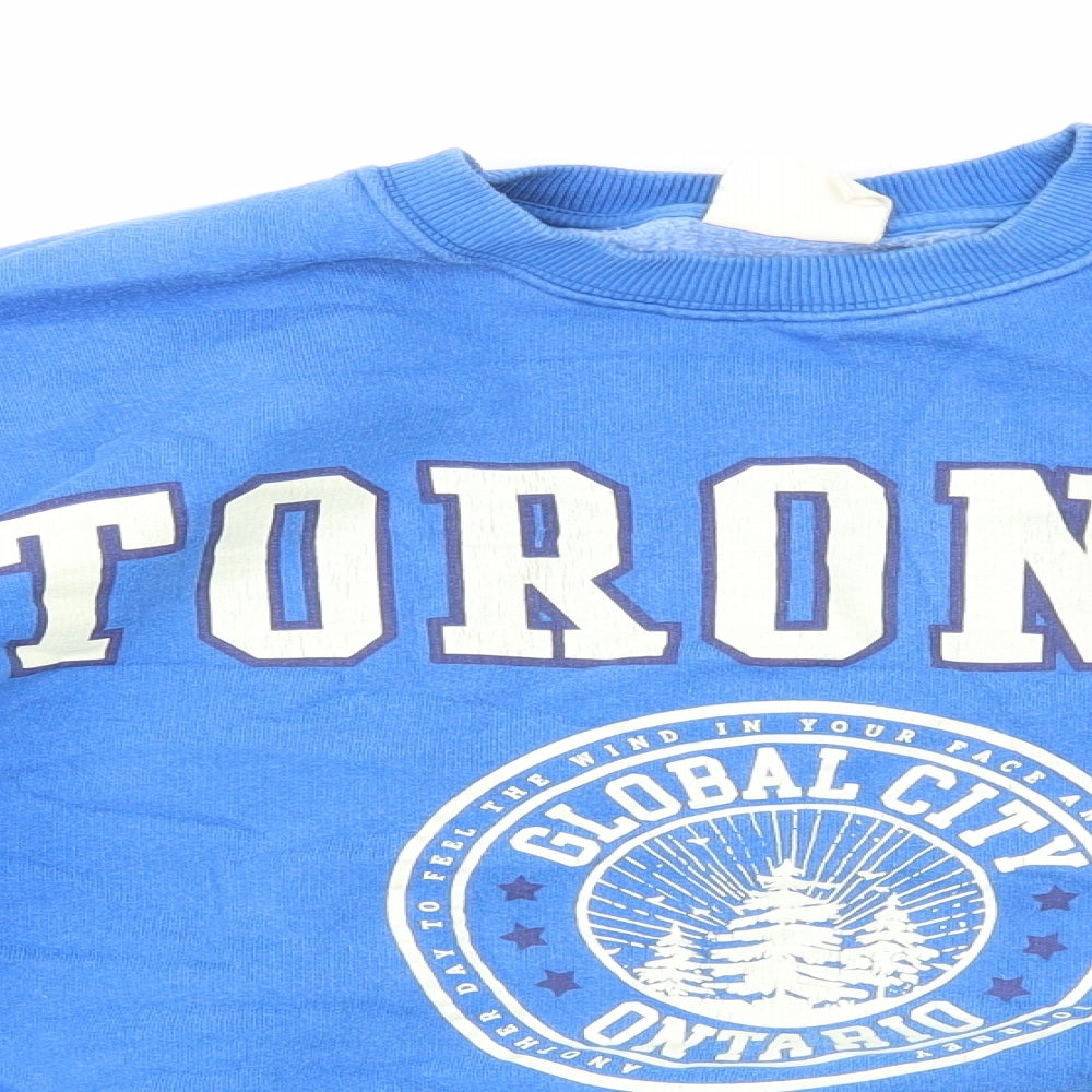 Pull&Bear Womens Blue Cotton Pullover Sweatshirt Size XS Pullover - Toronto Ontario