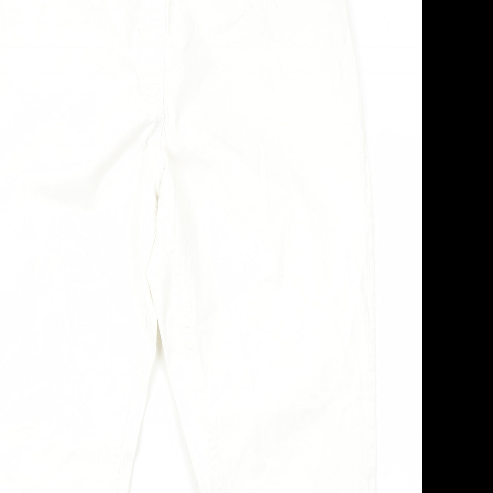 And Abigail Womens White Cotton Straight Jeans Size 20 Regular