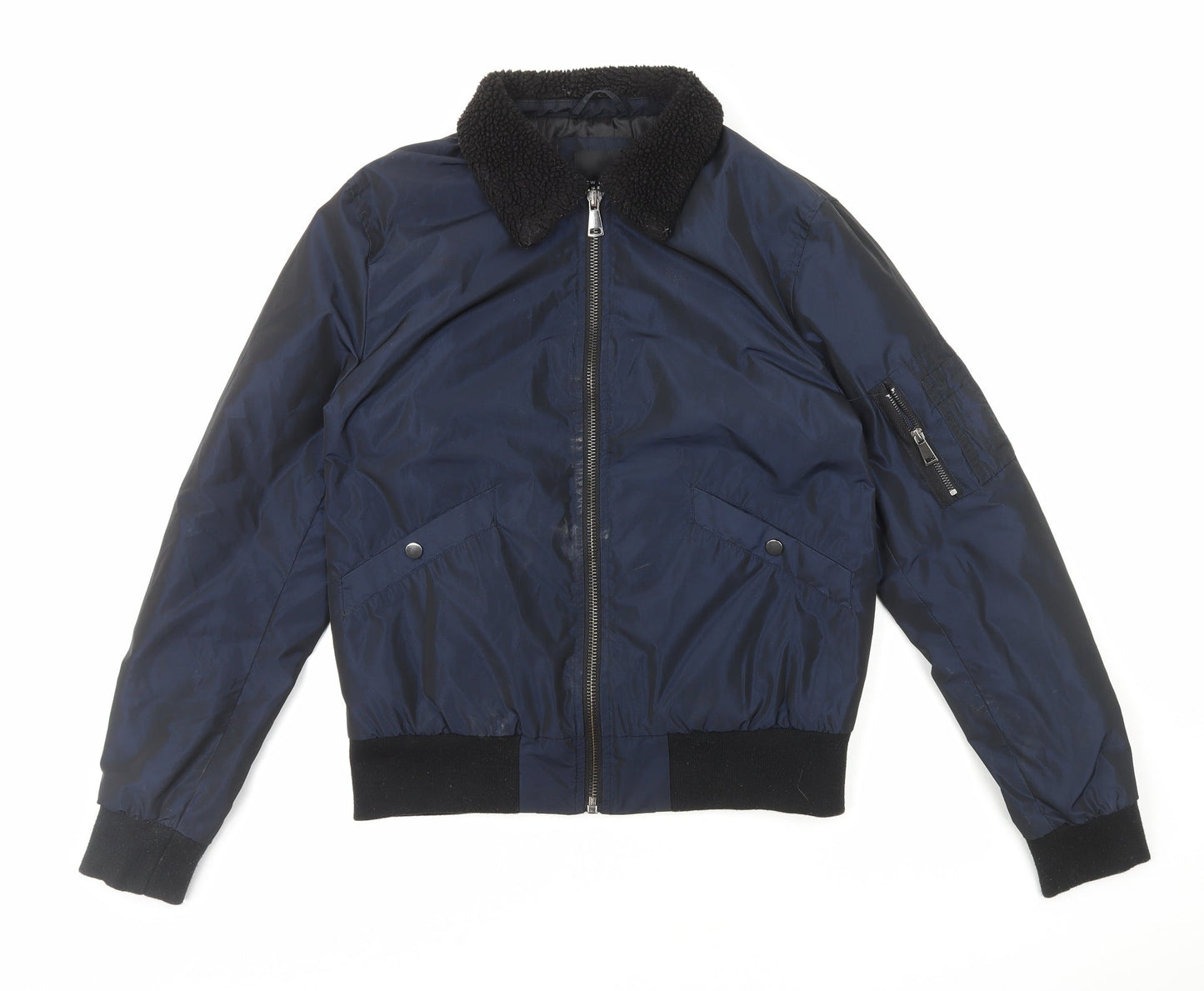 New Look Mens Blue Jacket Size S Zip