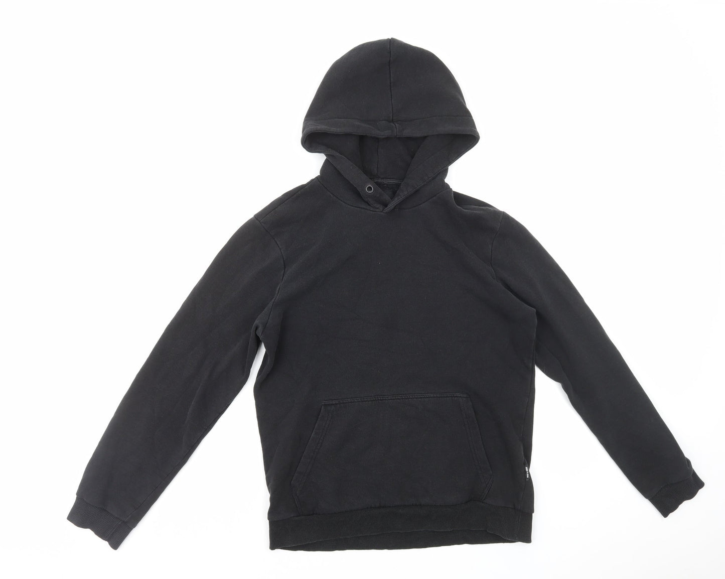 ONLY & SONS Mens Black Cotton Pullover Hoodie Size S