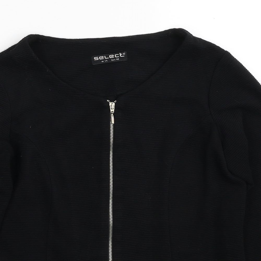 Select Womens Black Jacket Size 14 Zip