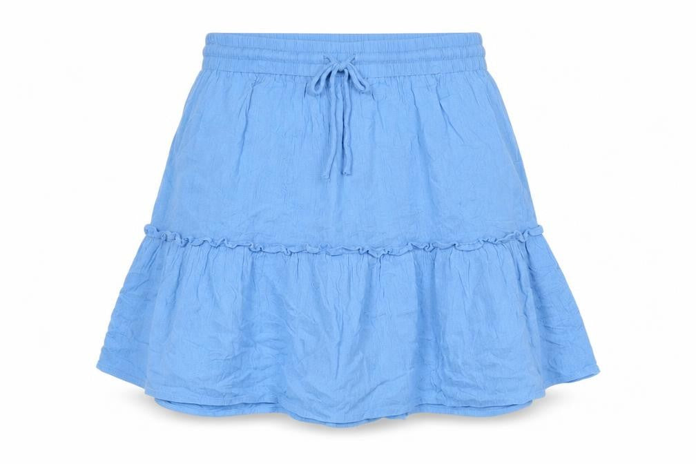 Primark Womens Blue Viscose Flare Skirt Size 6 Drawstring