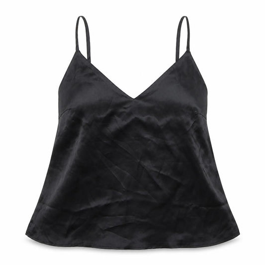 ASOS Womens Black Polyester Basic Tank Size 10 V-Neck
