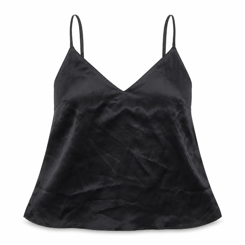 ASOS Womens Black Polyester Basic Tank Size 10 V-Neck