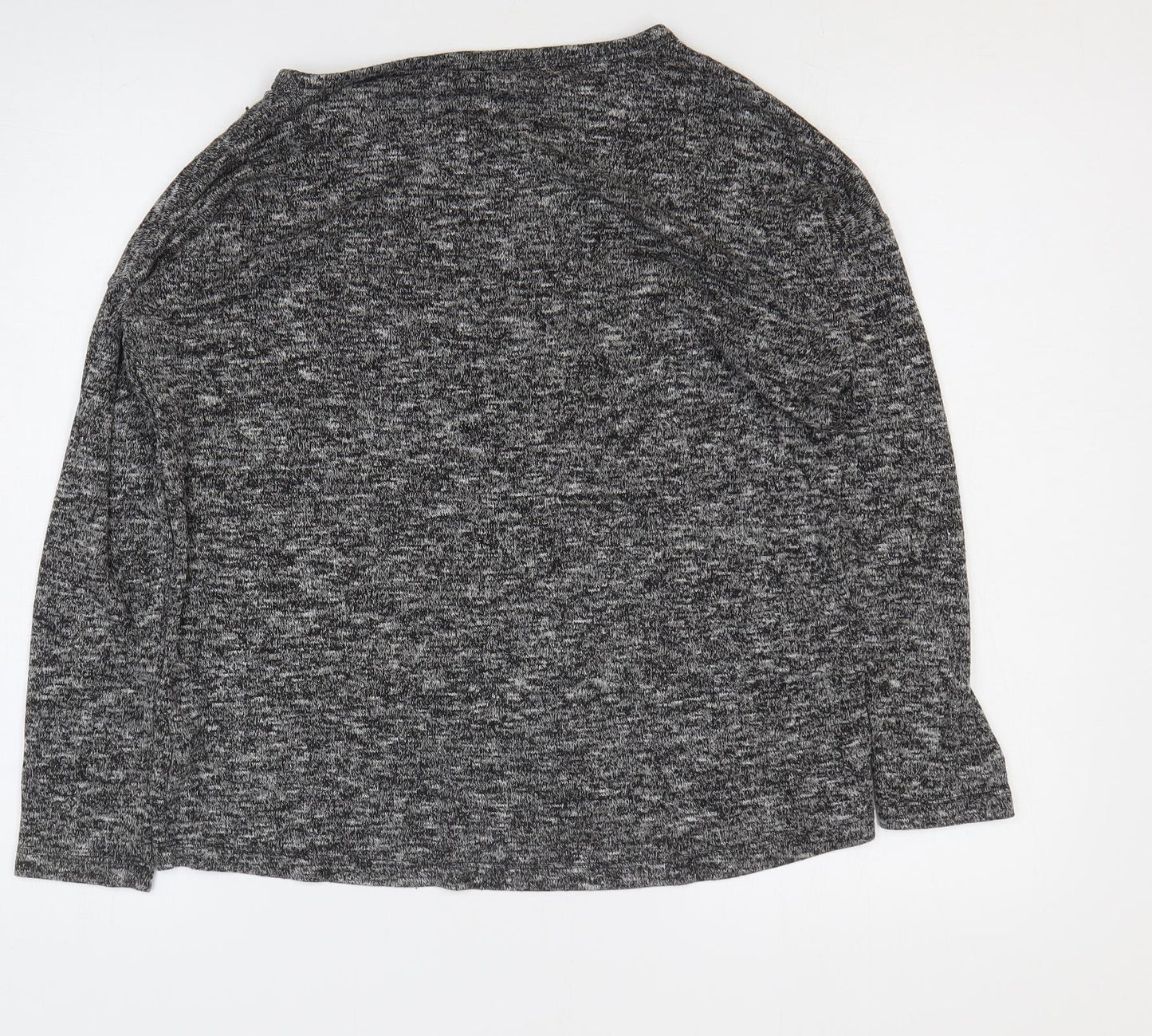 NEXT Womens Grey Viscose Basic T-Shirt Size 12 Round Neck - That's Life