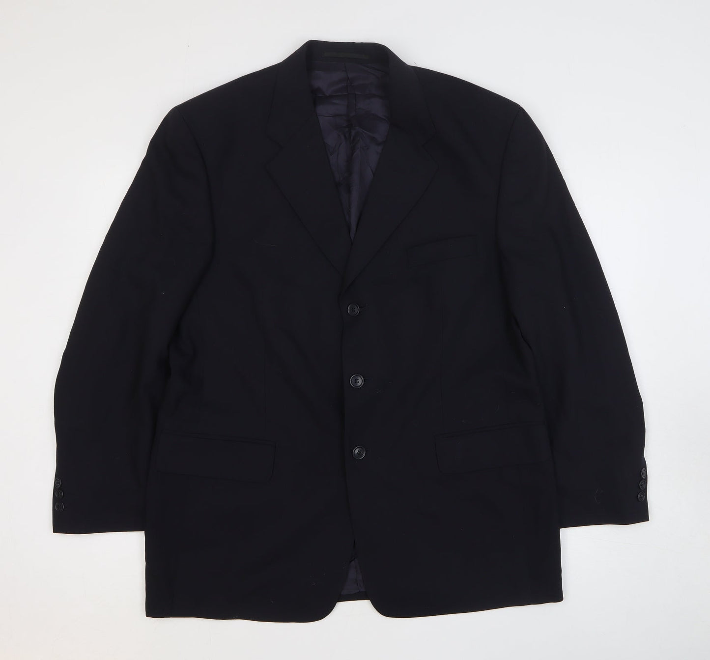 Woolmark Mens Black Polyester Jacket Suit Jacket Size 44