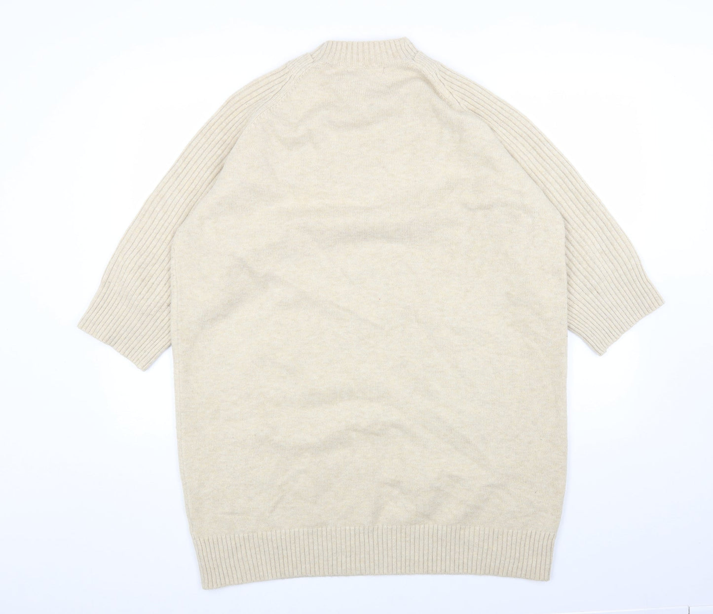NEXT Womens Beige Mock Neck Acrylic Pullover Jumper Size XL