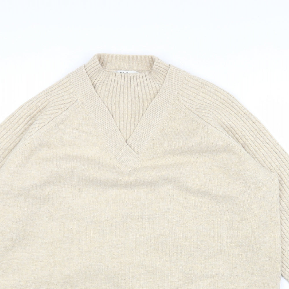NEXT Womens Beige Mock Neck Acrylic Pullover Jumper Size XL