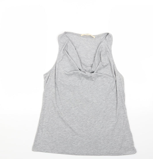 Label Lab Womens Grey Polyester Basic Tank Size 14 V-Neck