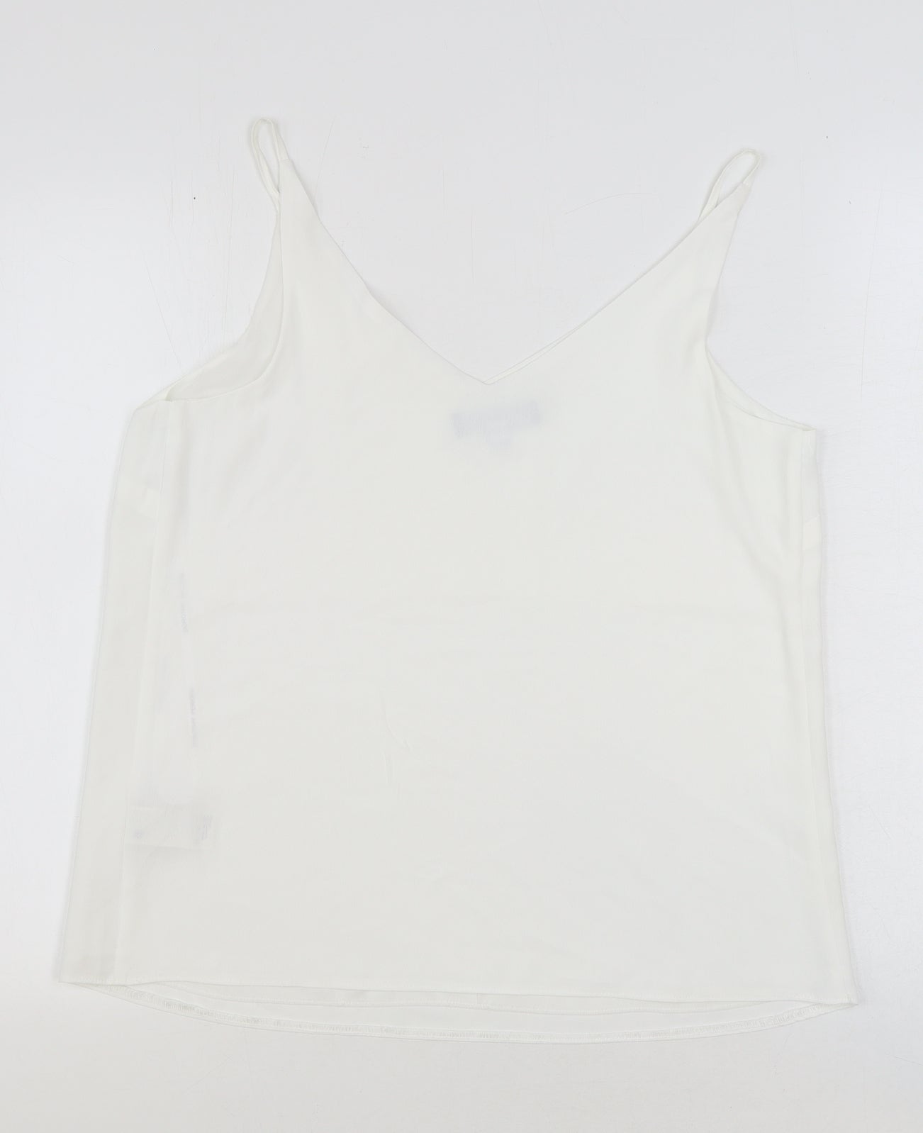 Dorothy Perkins Womens White Polyester Camisole Tank Size 12 V-Neck