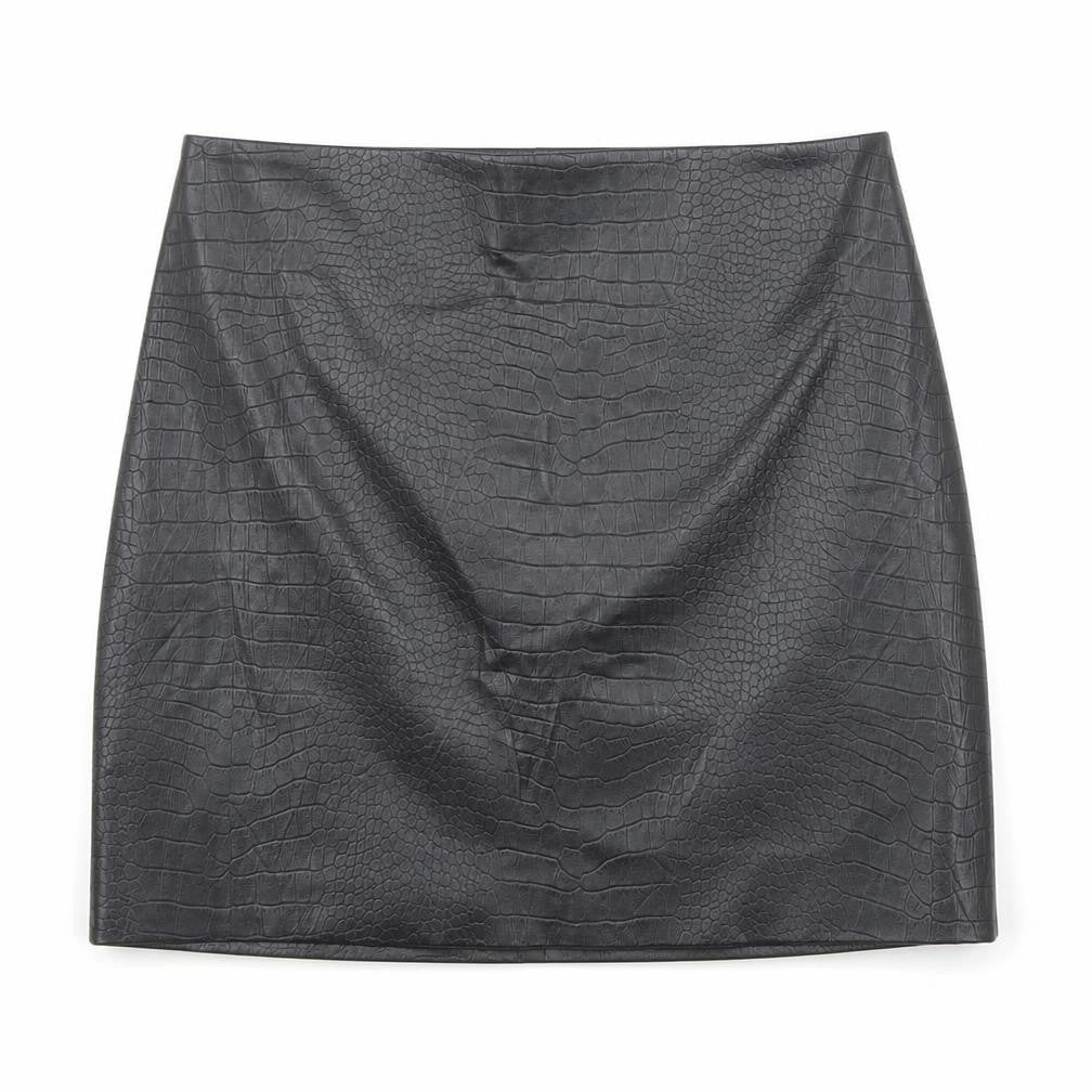 H&M Womens Black Polyester A-Line Skirt Size 38 in Zip