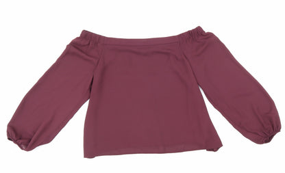 New Look Womens Red Polyester Basic Blouse Size 8 Off the Shoulder - Bardot