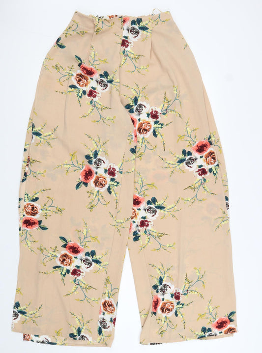 LOVE&OTHER THINGS Womens Beige Geometric Polyester Trousers Size S Regular