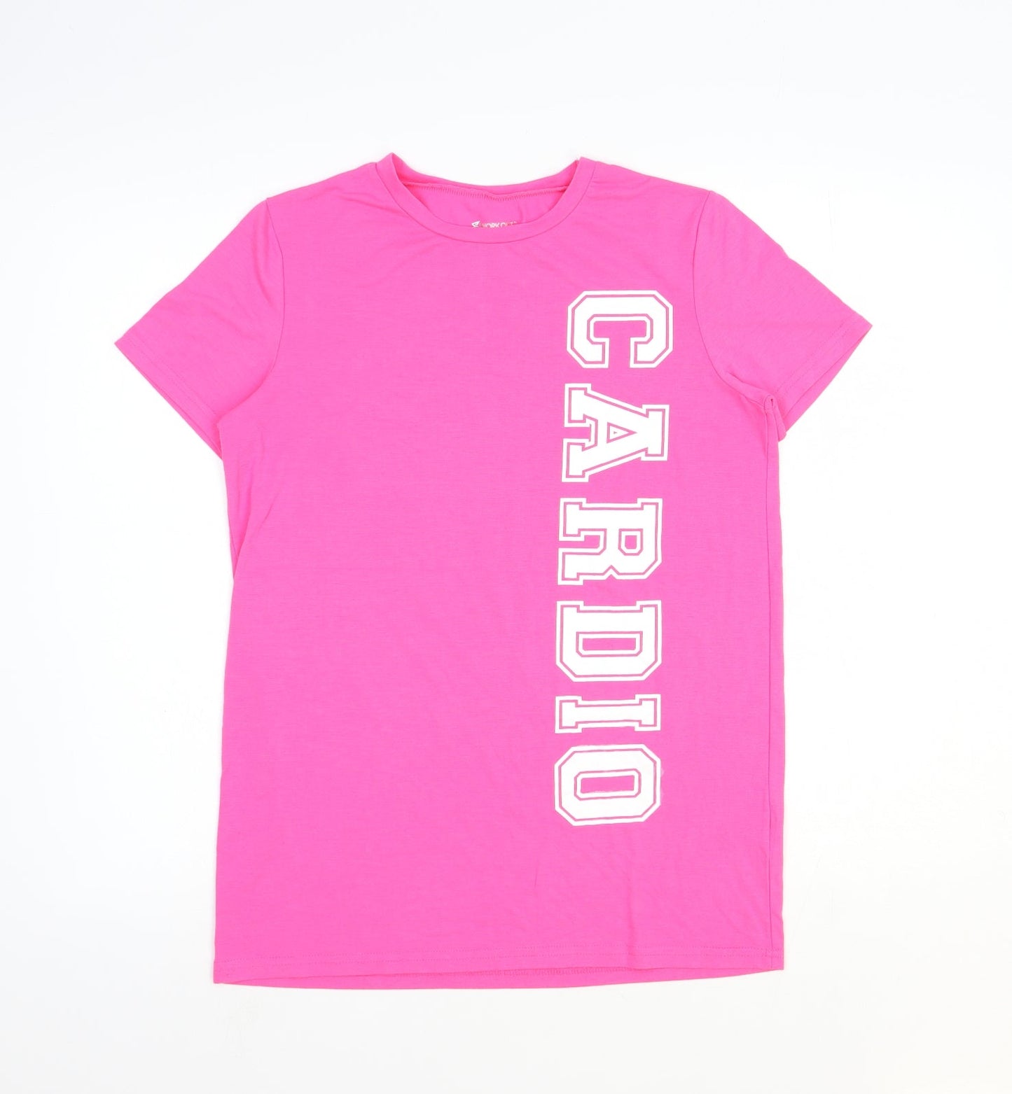 Atmosphere Womens Pink Polyester Basic T-Shirt Size 10 Round Neck Pullover - Cardio