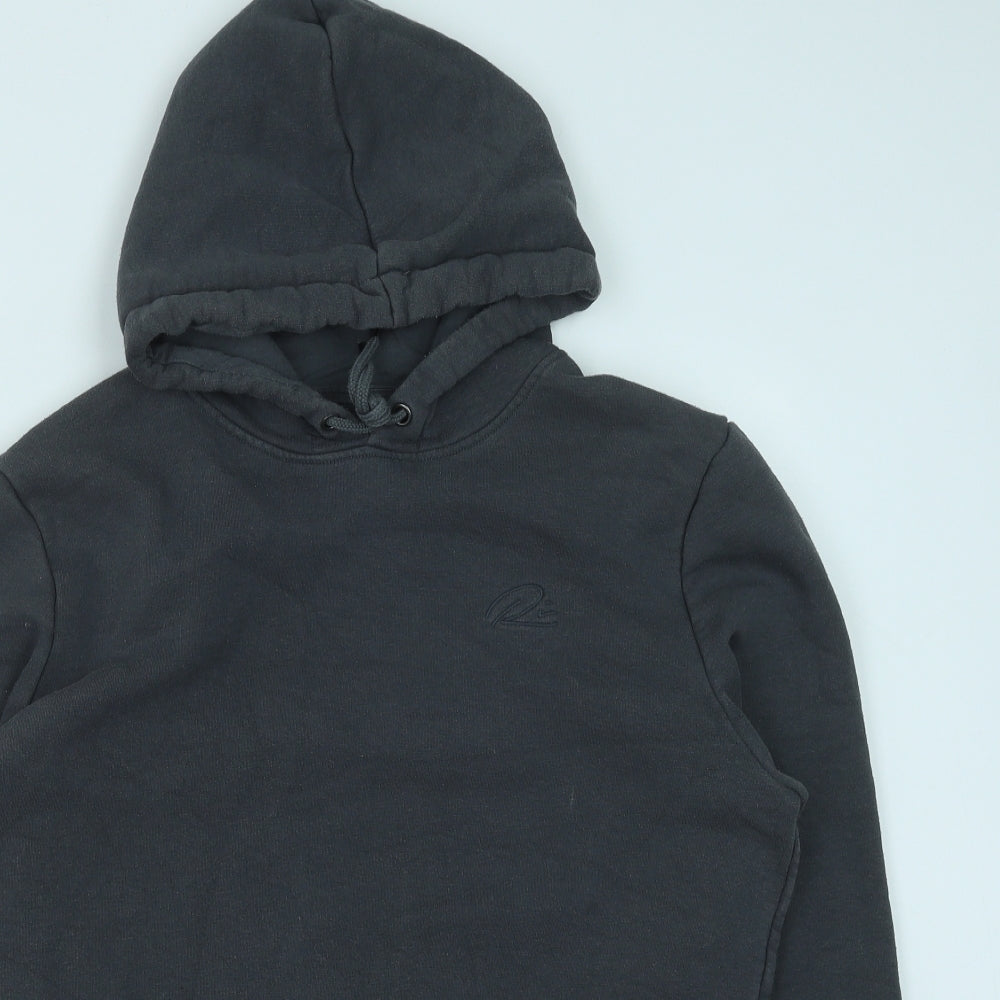 River Island Womens Grey Cotton Pullover Hoodie Size M Pullover