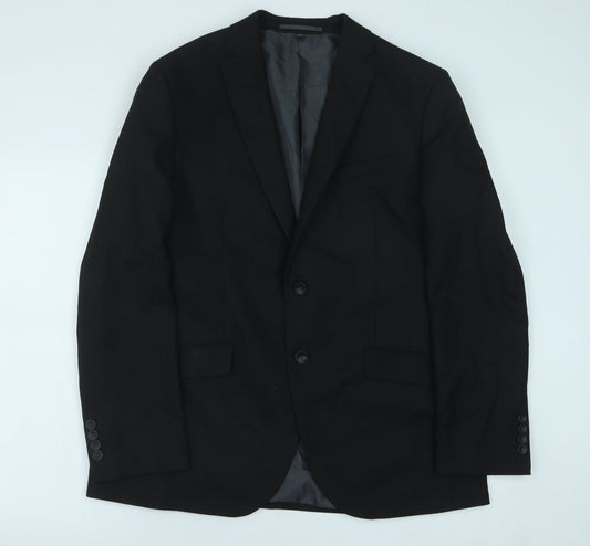 Marks and Spencer Mens Black Viscose Jacket Blazer Size 42