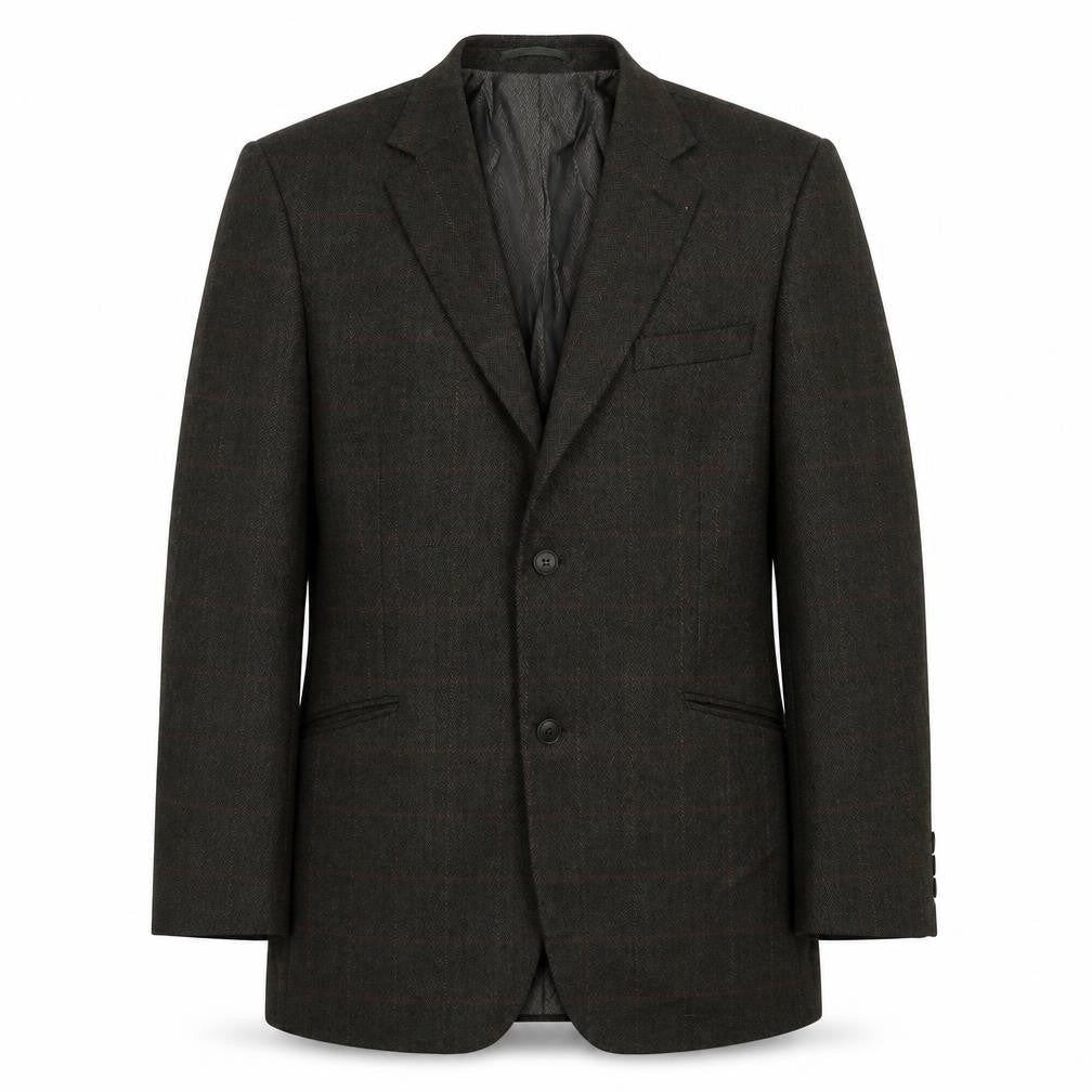 Preworn Mens Green Polyester Jacket Suit Jacket Size 42