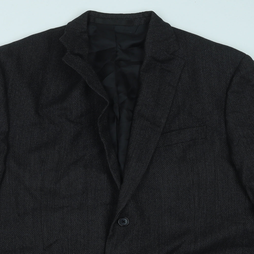 Marks and Spencer Mens Grey Wool Jacket Suit Jacket Size 44