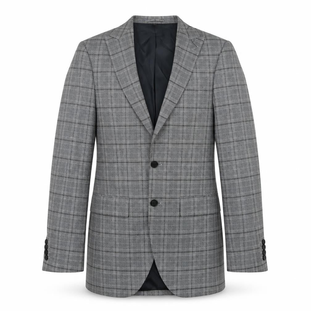 Marks & Spencer Mens Grey Geometric Polyester Jacket Suit Jacket Size 36
