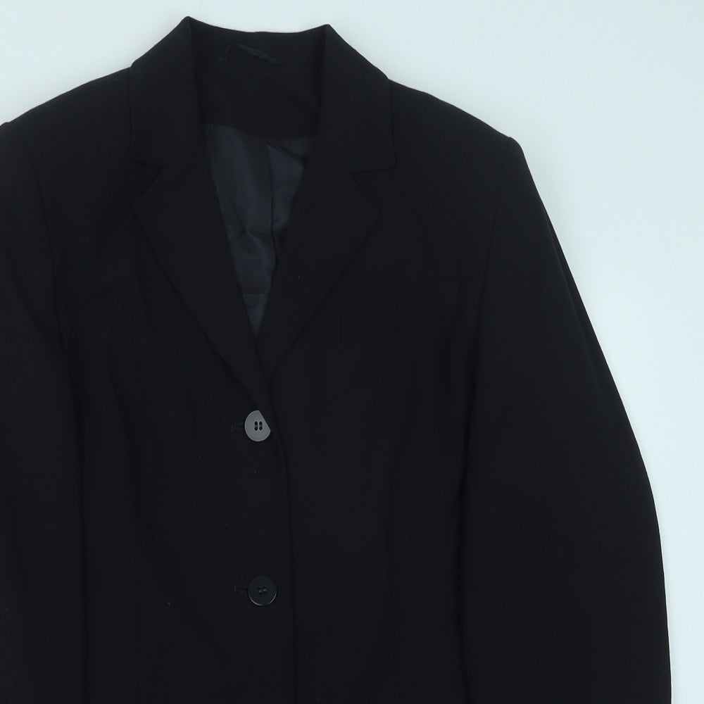 NEXT Womens Blue Polyester Jacket Suit Jacket Size 12