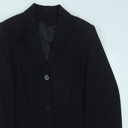 Next Womens Blue Polyester Jacket Suit Jacket Size 12