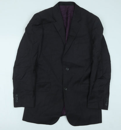 Preloved Preworn Mens Grey Wool Jacket Suit Jacket Size 39 - Front