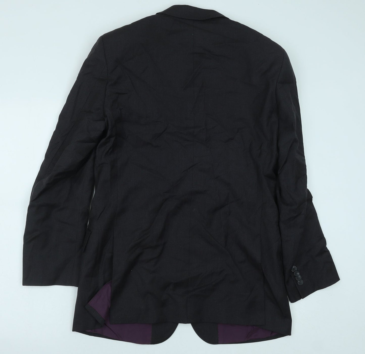 Preworn Mens Grey Wool Jacket Suit Jacket Size 39