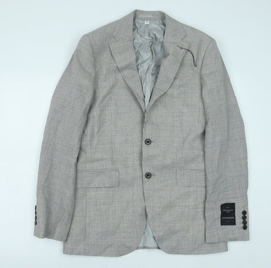 Marks and Spencer Mens Grey Polyester Jacket Blazer Size 36