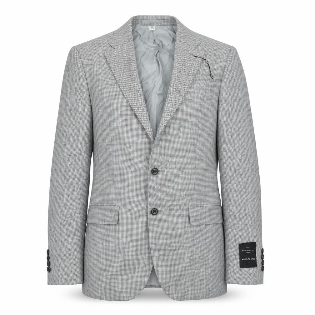 Marks & Spencer Mens Grey Polyester Jacket Blazer Size 36