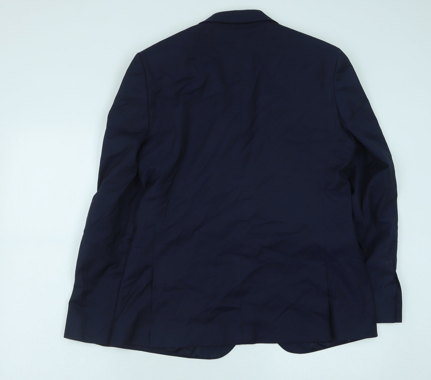 Preworn Mens Blue Polyester Jacket Suit Jacket Size 40