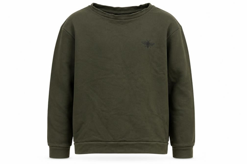 River Island Boys Green Cotton Pullover Sweatshirt Size 9-10 Years Pullover