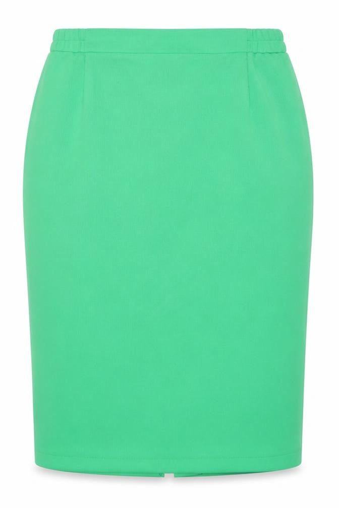 Preworn Womens Green Polyester Bandage Skirt Size 46 in Zip