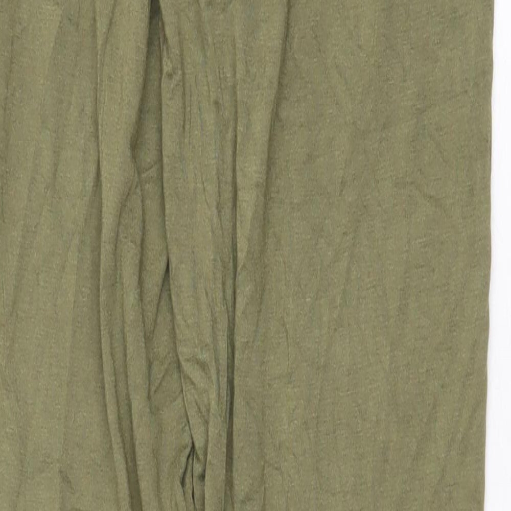 Peacocks Womens Green Viscose Trousers Size 8 Regular