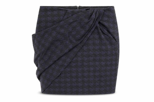 Topshop Womens Black Geometric Viscose Bandage Skirt Size 10 Zip