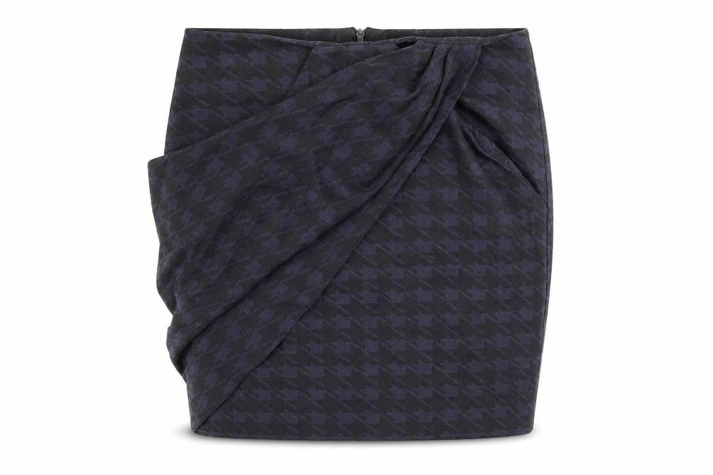 Topshop Womens Black Geometric Viscose Bandage Skirt Size 10 Zip