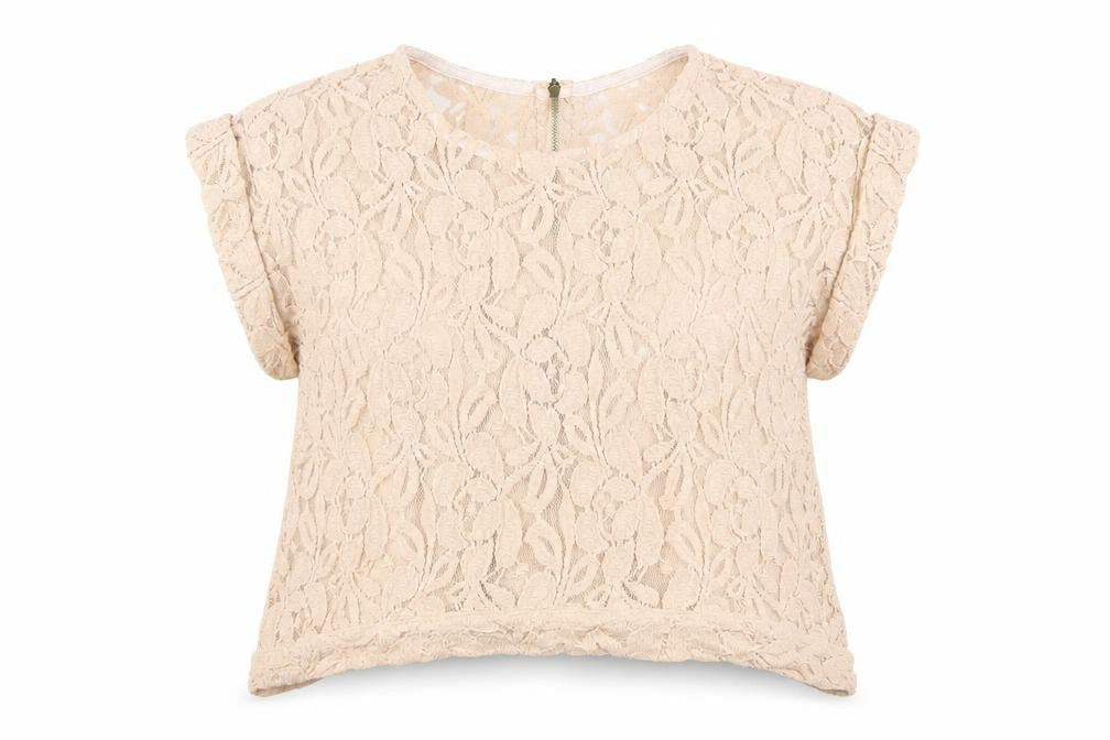 Influence Womens Pink Cotton Basic Blouse Size 12 Round Neck