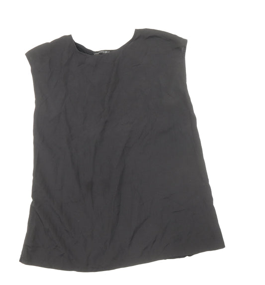 Atmosphere Womens Black Polyester Basic Blouse Size 12 Boat Neck