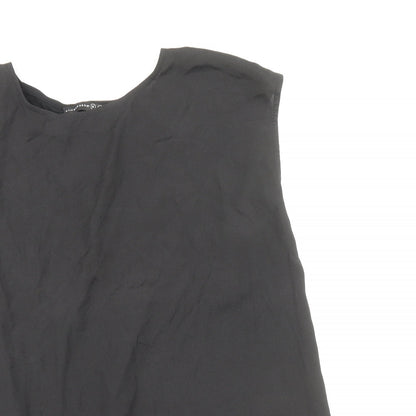 Atmosphere Womens Black Polyester Basic Blouse Size 12 Boat Neck