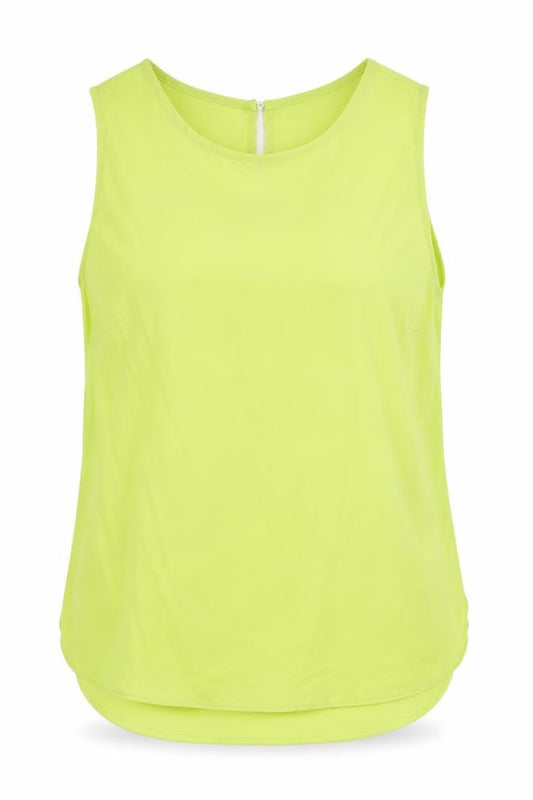 New Look Womens Green Polyester Basic Tank Size 8 Round Neck