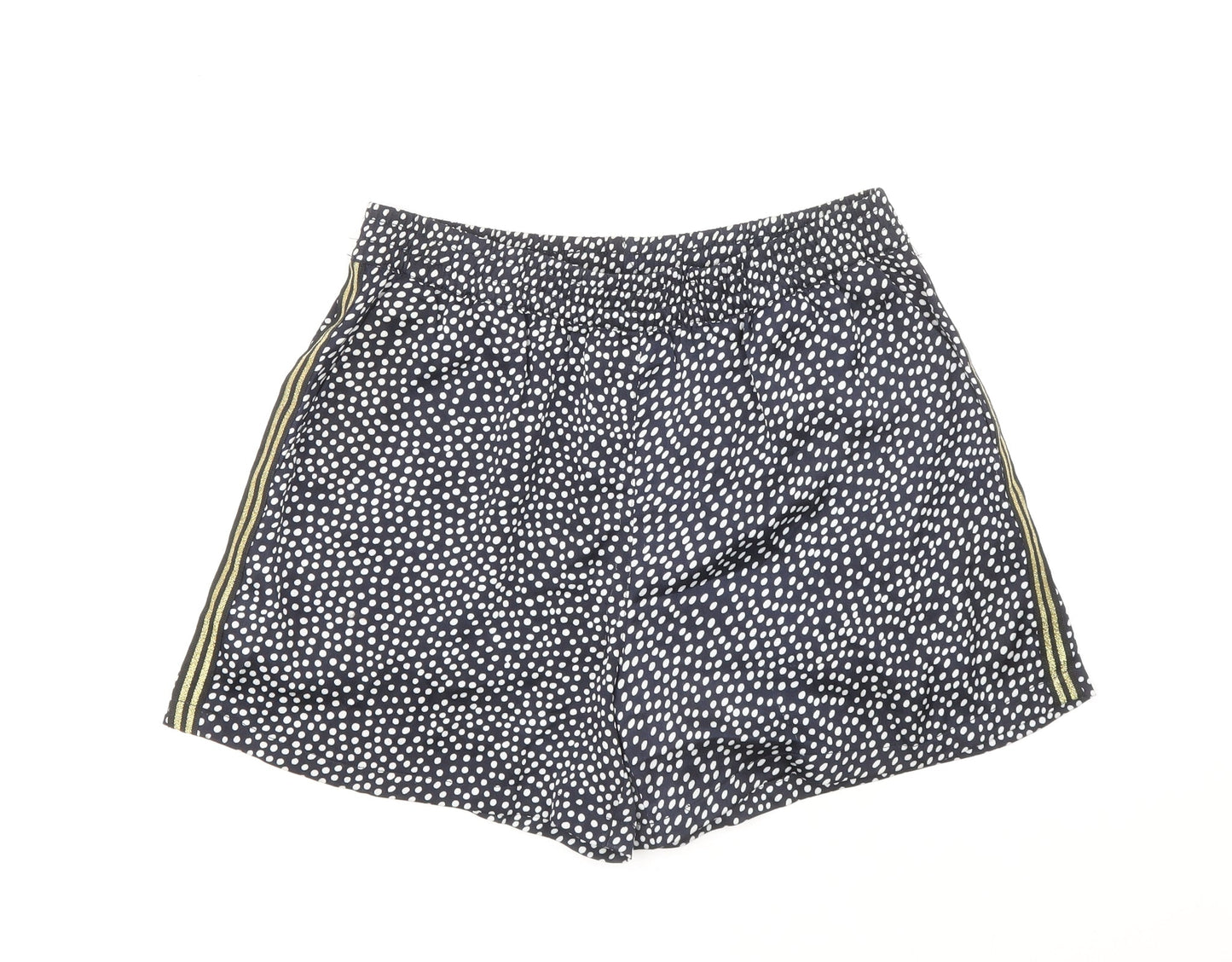 Pieces Womens Blue Polka Dot Polyester Basic Shorts Size M Regular Pull On