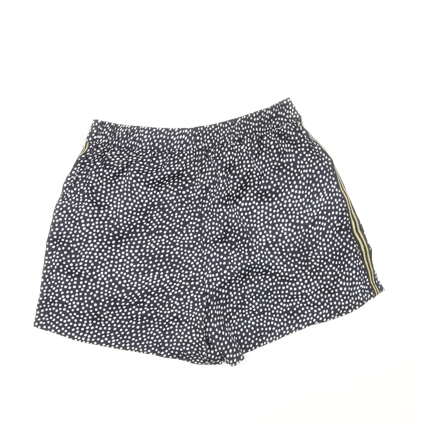 Pieces Womens Blue Polka Dot Polyester Basic Shorts Size M Regular Pull On