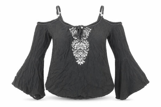 Hollister Womens Grey Viscose Basic Blouse Size XS Round Neck