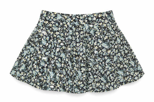 Zara Womens Multicoloured Geometric Polyester Flare Skirt Size M Zip