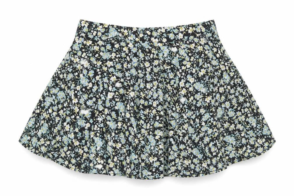 Zara Womens Multicoloured Geometric Polyester Flare Skirt Size M Zip