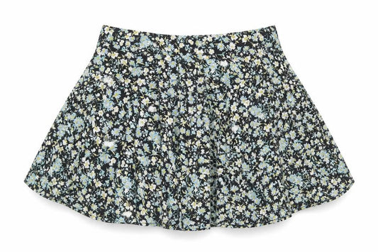 Zara Womens Multicoloured Geometric Polyester Flare Skirt Size M Zip