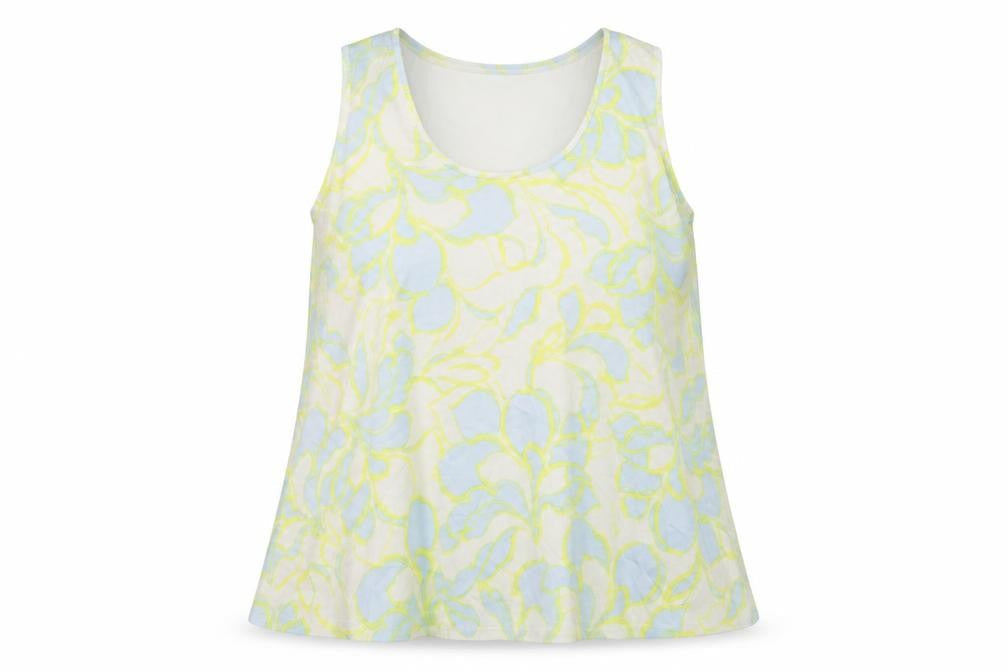Marks & Spencer Womens Multicoloured Geometric Polyester Basic Tank Size 24 Round Neck