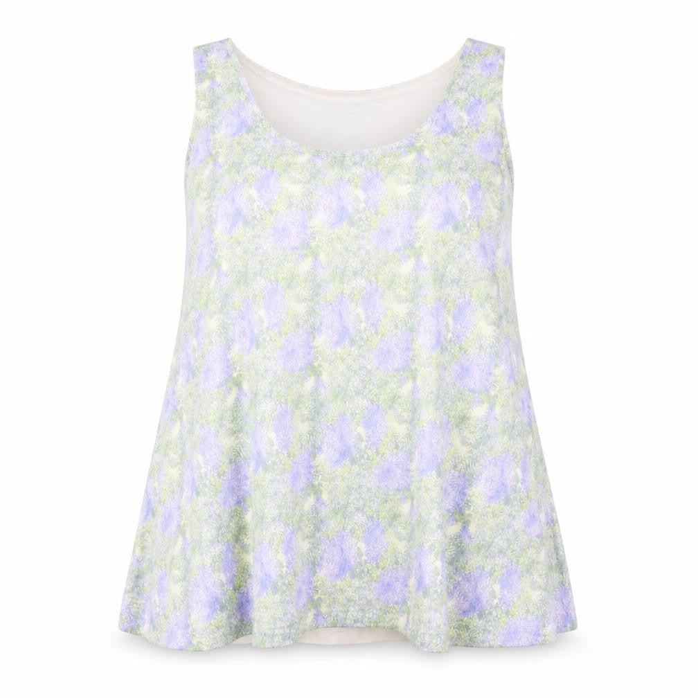 Marks & Spencer Womens Multicoloured Geometric Polyester Basic Tank Size 12 Round Neck
